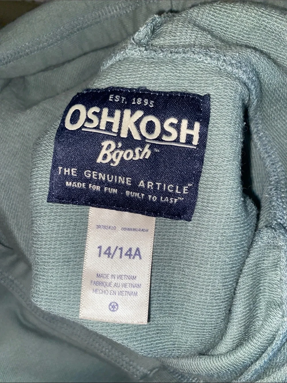 OshKosh B'gosh Light Teal Ombre Pullover Hoodie Size 14A